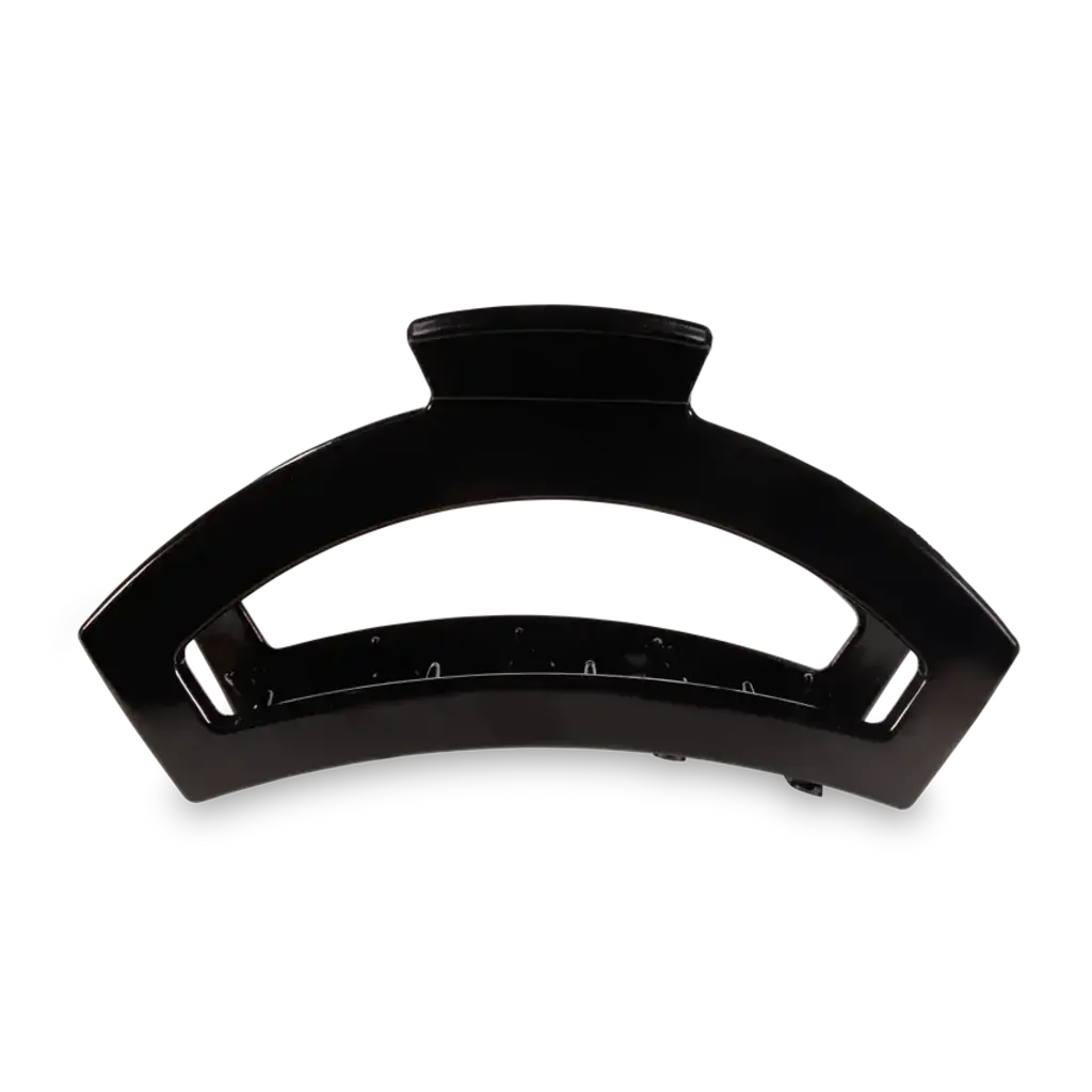 Open Jet Black Large Hair Clip