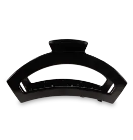 Open Jet Black Large Hair Clip