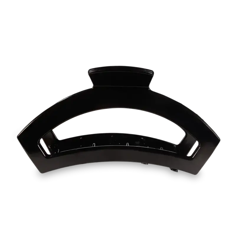 Open Jet Black Large Hair Clip