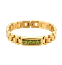 Green Zirconia Wristwatch Bracelet