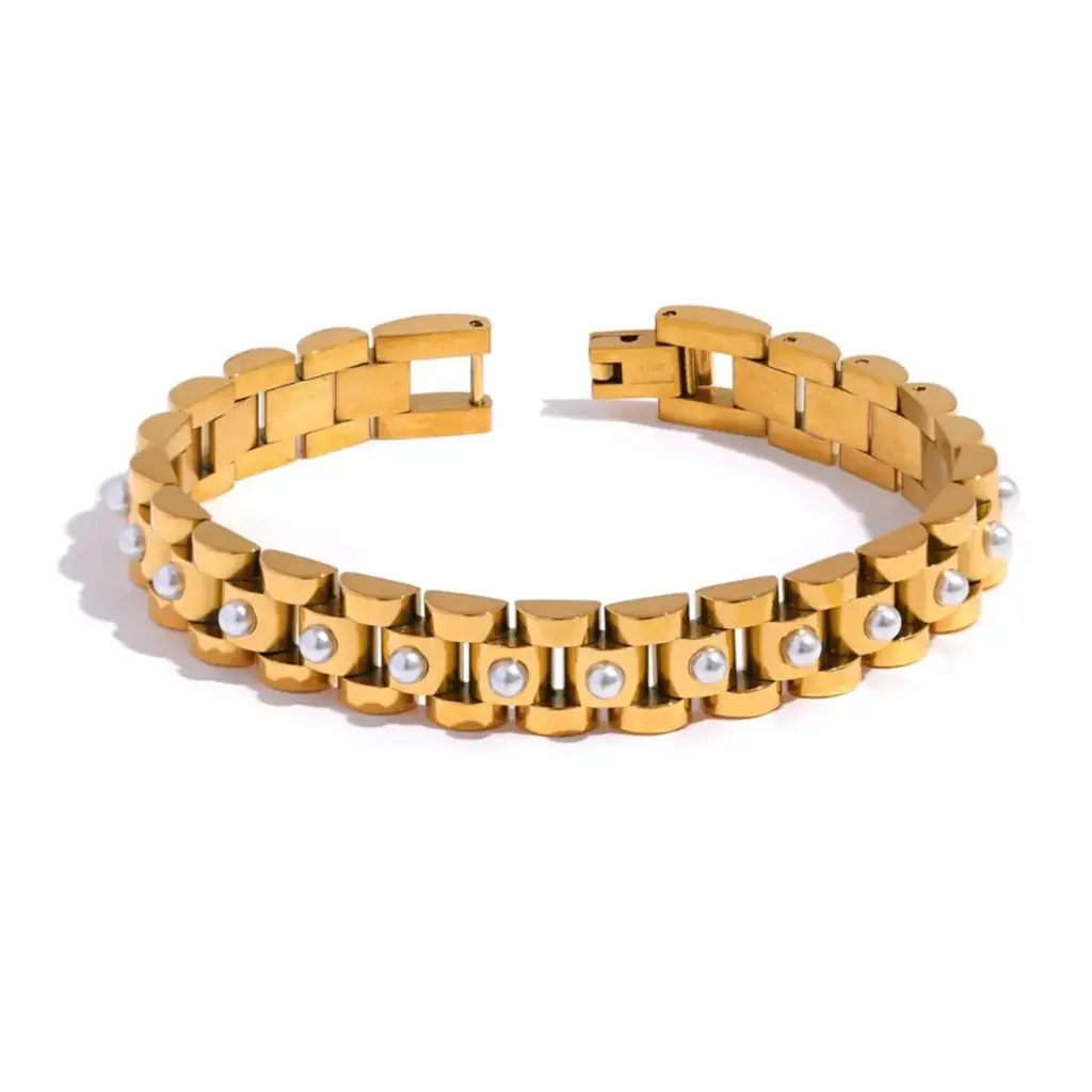 Pearl Wristwatch Chain Bracelet