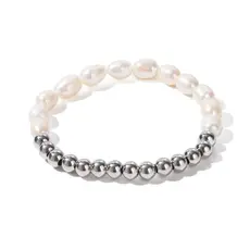 Nora Beaded Bracelet Silver