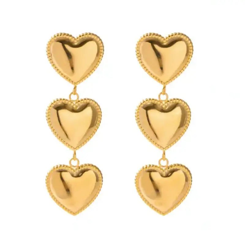 Hjane Jewels Triple Heart Studs
