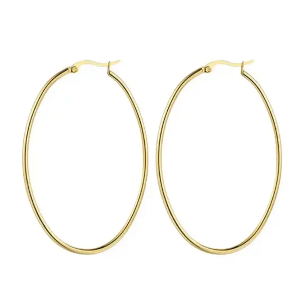 Hjane Jewels Oval Hoops Gold