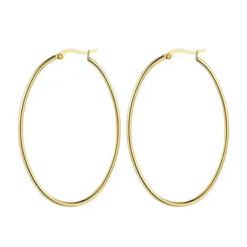 Hjane Jewels Oval Hoops Gold