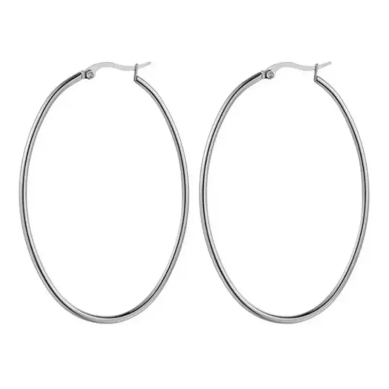 Hjane Jewels Oval Hoops Silver