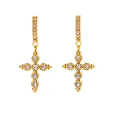 Hjane Jewels Vintage Cross Huggies