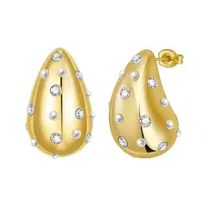 Hjane Jewels Pearl/Pave Drop Studs