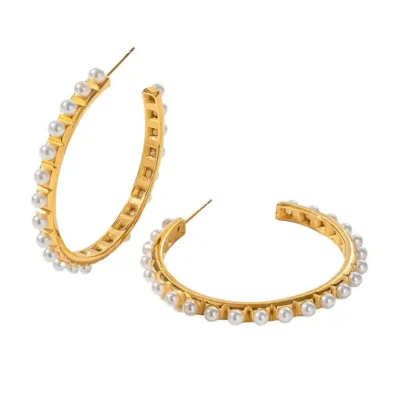 Hjane Jewels Phoebe Hoops Pearl