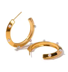Hjane Jewels MK Hoops Pearl