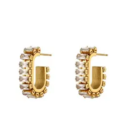 Hjane Jewels Baguette Earring Clear