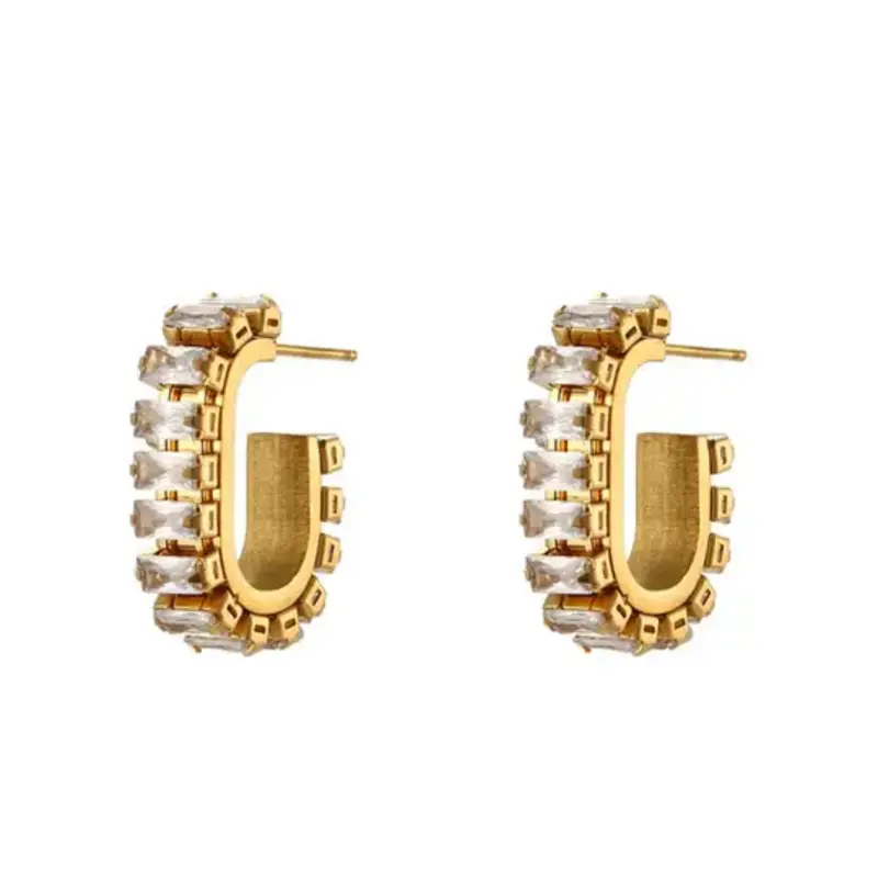 Hjane Jewels Baguette Earring Clear