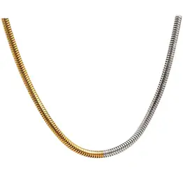 Two Toned Herringbone Necklace