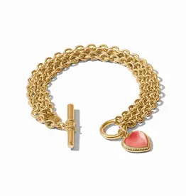Heart Link Bracelet - Iridescent Blush - OS
