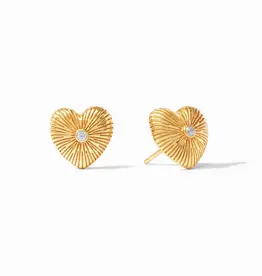 Julie Vos Esme Heart Stud - Cubic Zirconia - OS