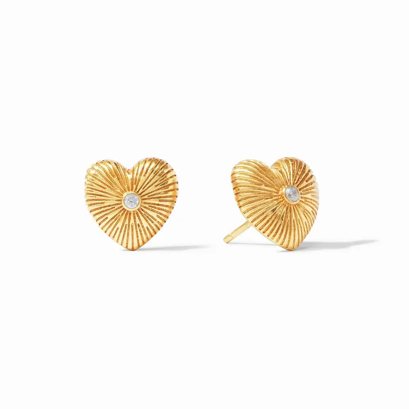 Esme Heart Stud - Cubic Zirconia - OS