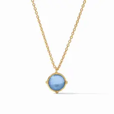 Julie Vos Honeybee Solitaire Necklace - Chalcedony Blue