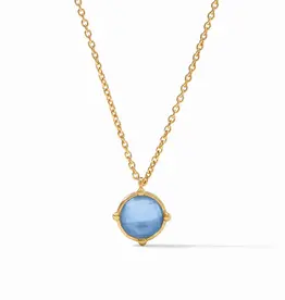 Julie Vos Honeybee Solitaire Necklace - Chalcedony Blue