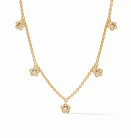 Laurel Delicate Charm Necklace - Cubic Zirconia