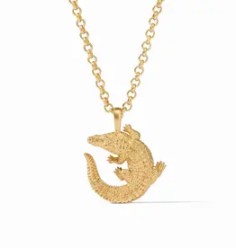 Alligator Pendant - Gold