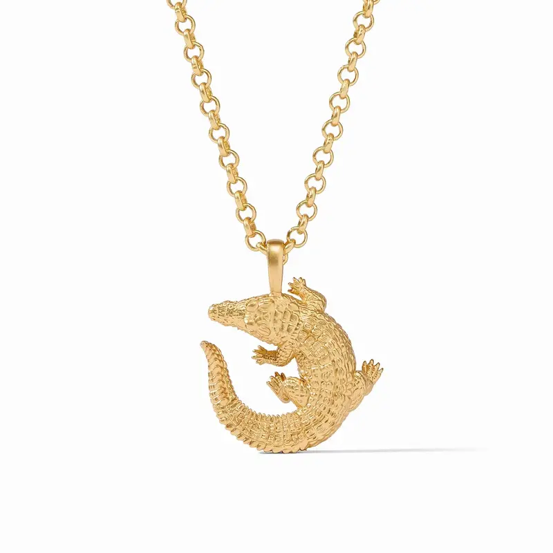 Alligator Pendant - Gold