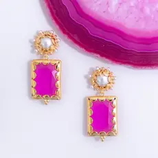 Mini Gemma Earrings - Barbie Pink