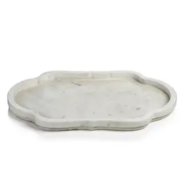 Pietre White Marble Tray - 21x14.75