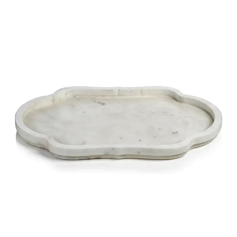 Pietre White Marble Tray - 21x14.75