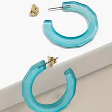 Small Textured Hoop Earring - B.BLU