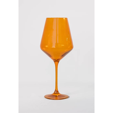 Estelle Colored Glass Butterscotch Stemmed Wine Glass