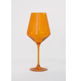 Estelle Colored Glass Butterscotch Stemmed Wine Glass
