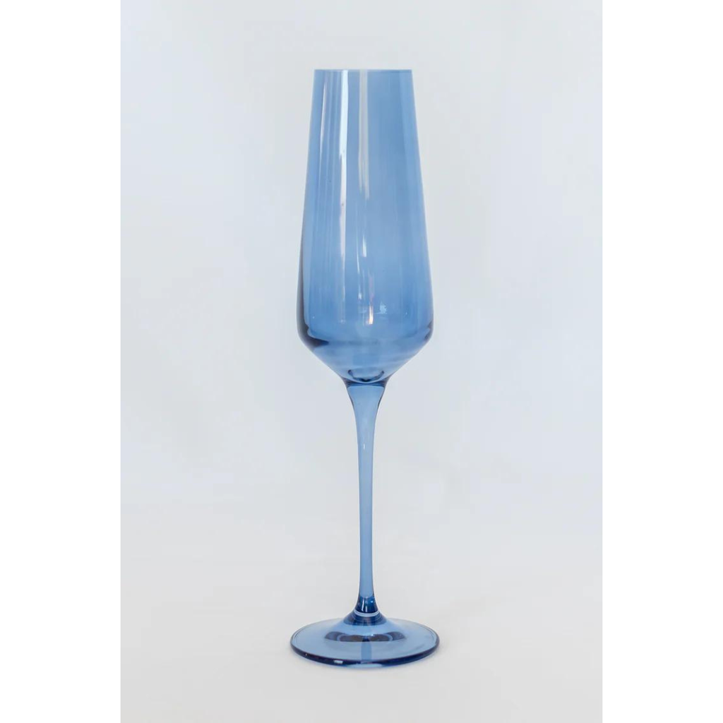 Estelle Colored Glass Cobalt Blue Champagne Flute