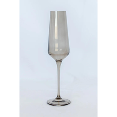 Estelle Colored Glass Gray Smoke Champagne Flute