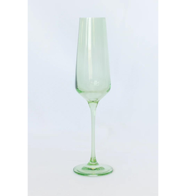 Estelle Colored Glass Mint Green Champagne Flute