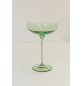 Estelle Colored Glass Mint Green Champagne Coupe