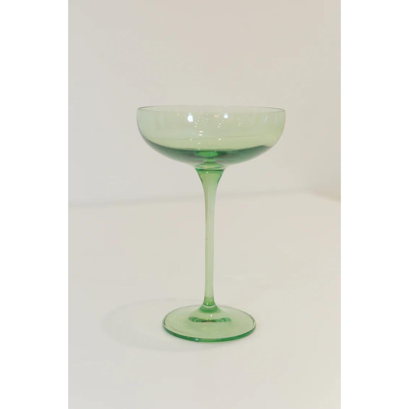 Estelle Colored Glass Mint Green Champagne Coupe