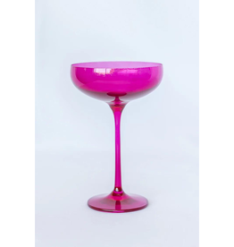 Estelle Colored Glass Fuchsia Coupe