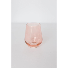Estelle Colored Glass Blush Pink Stemless