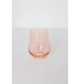 Estelle Colored Glass Blush Pink Stemless