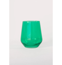 Forest Green Stemless Wine Glass