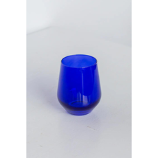 Estelle Colored Glass Royal Blue Stemless