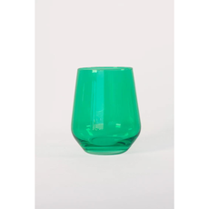 Estelle Colored Glass Kelly Green Stemless