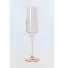 Estelle Colored Glass Blush Pink Champagne Flute