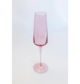 Estelle Colored Glass Rose Champagne Flute