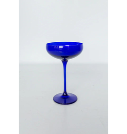 Estelle Colored Glass Royal Blue Champagne Coupe
