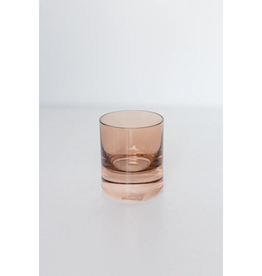 Estelle Colored Glass Amber Smoke Rocks Glass