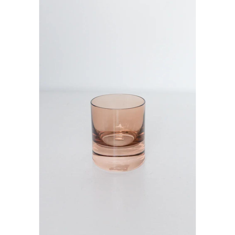 Estelle Colored Glass Amber Smoke Rocks Glass