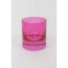 Estelle Colored Glass Fuchsia Rocks Glass