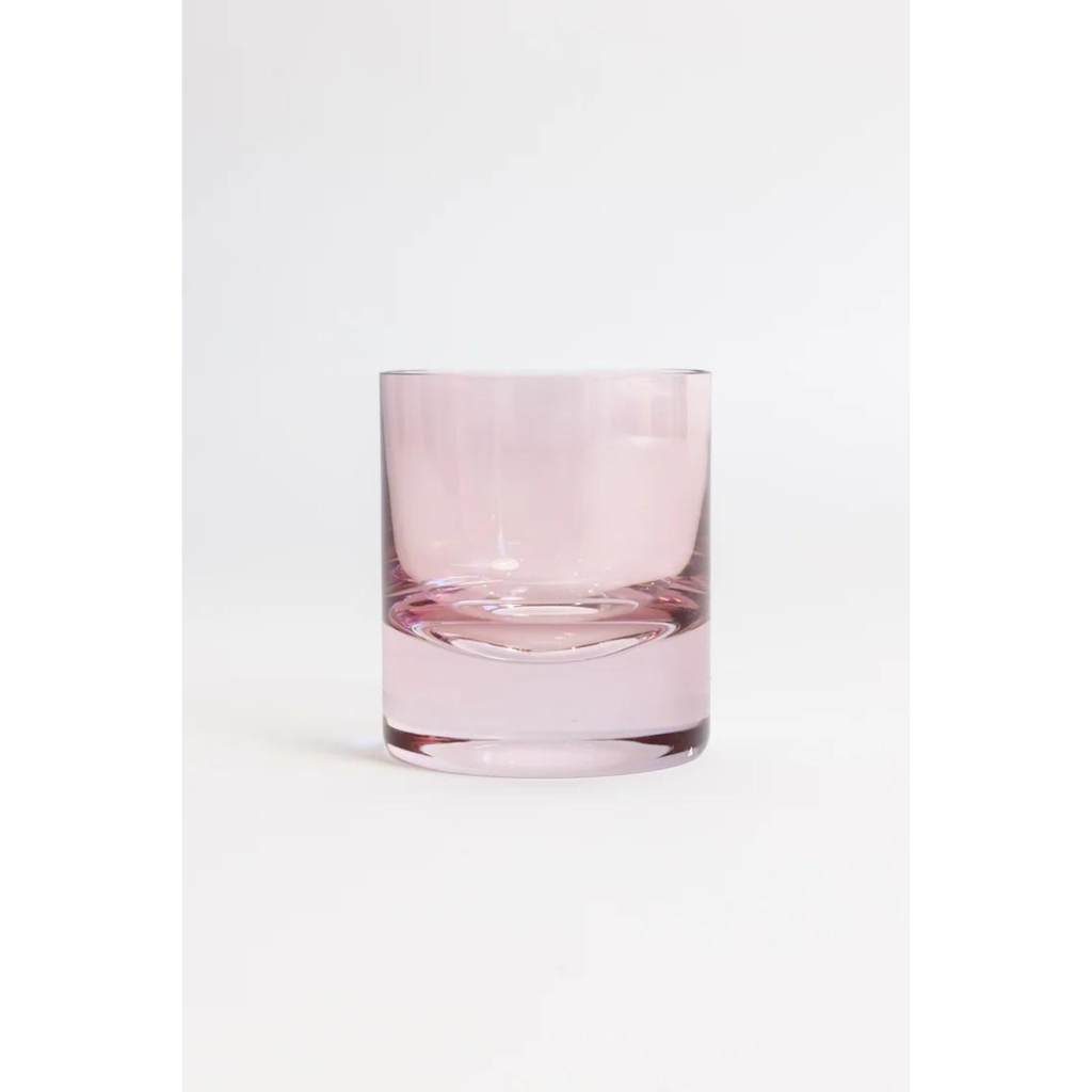 Estelle Colored Glass Rose Rocks Glass