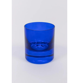 Estelle Colored Glass Royal Blue Rocks Glass